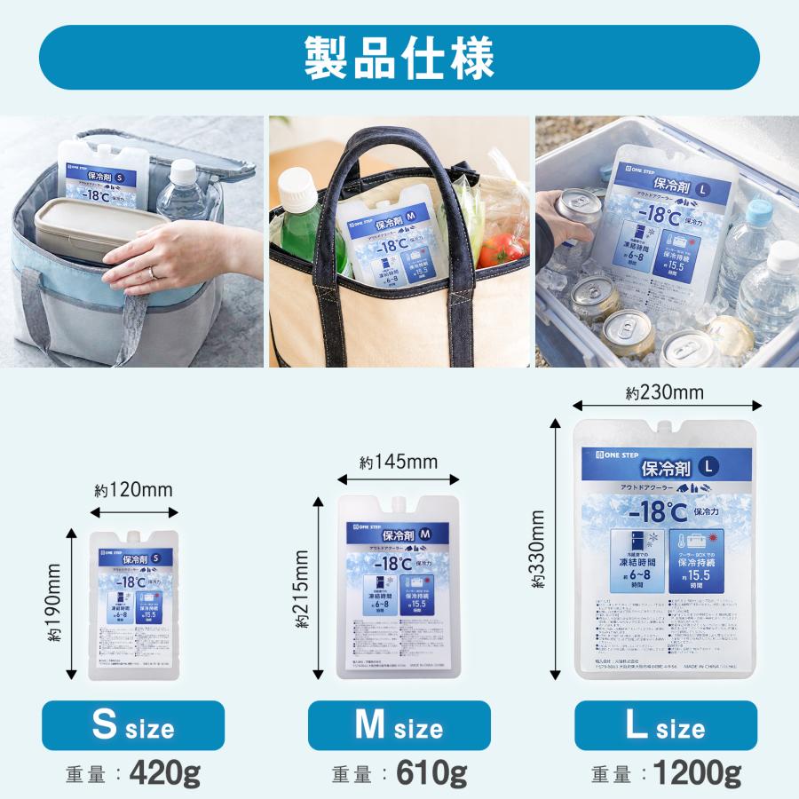保冷剤 最強 長時間 強力 ハード 急速凍結 超低温 Mサイズ 2個セット アウトドア キャンプ クーラーボックス | ONE STEP | 04