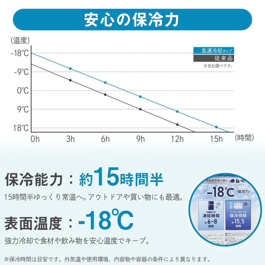 保冷剤 最強 長時間 強力 ハード 急速凍結 超低温 Sサイズ 2個セット アウトドア キャンプ クーラーボックス | ONE STEP | 03