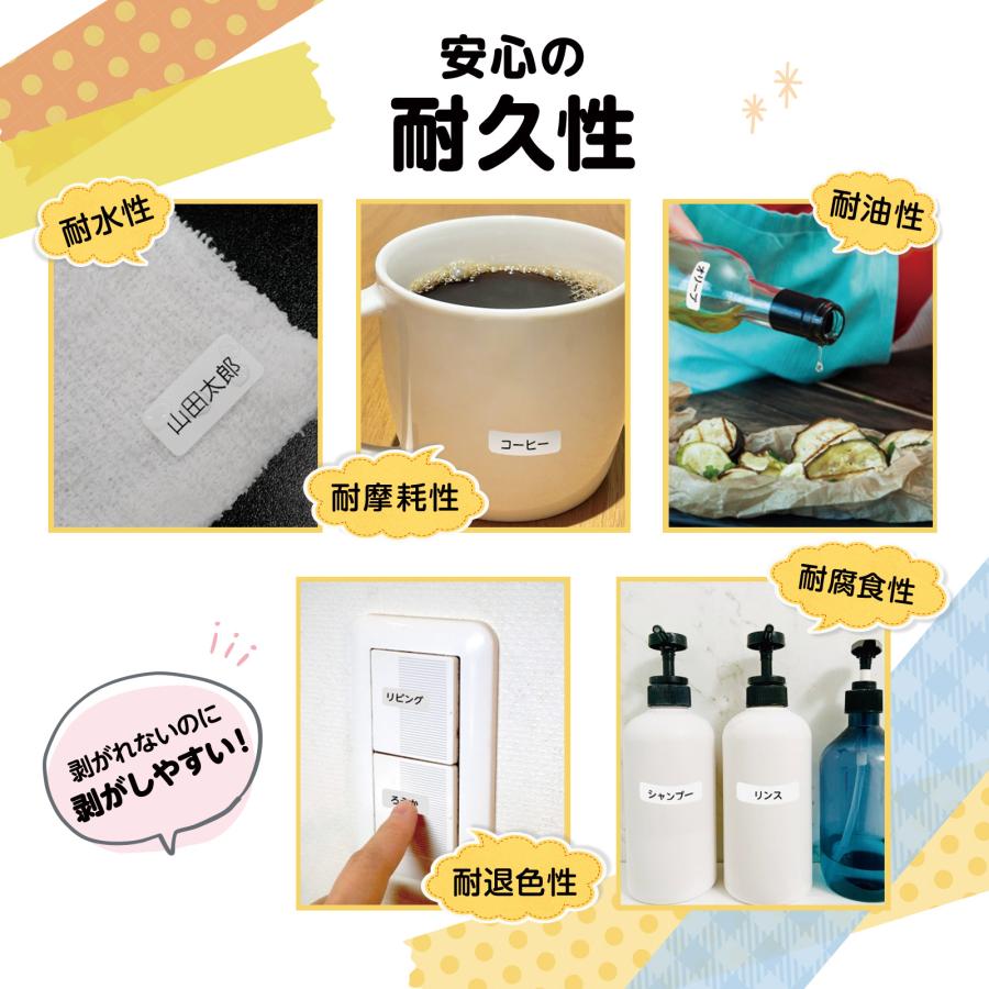 ラベルプリンター ラベルライター 専用 交換 ラベル シール 15mm×40mm 透明 3本セット | ONE STEP | 03