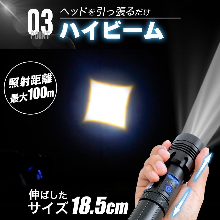 【1点限り‼️】LED 充電式ワークライト 内蔵バッテリー 懐中電灯 充電式ワークライト LED 内蔵バッテリー 強力フック 懐中電灯