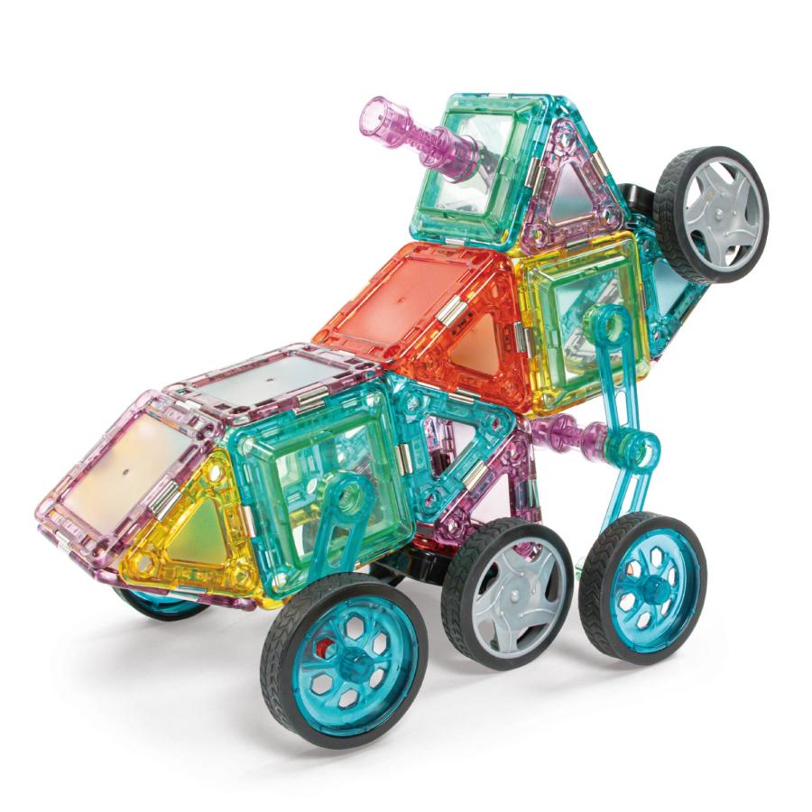 マグネットブロック 透明 磁石 ブロック おもちゃ 四角 知育玩具 早期教育玩具 3歳 4歳 車 観覧車 78ピース | DIYELL | 12