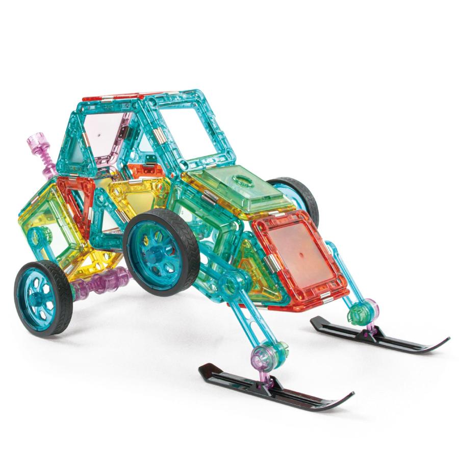 マグネットブロック 透明 磁石 ブロック おもちゃ 四角 知育玩具 早期教育玩具 3歳 4歳 車 観覧車 78ピース | DIYELL | 08