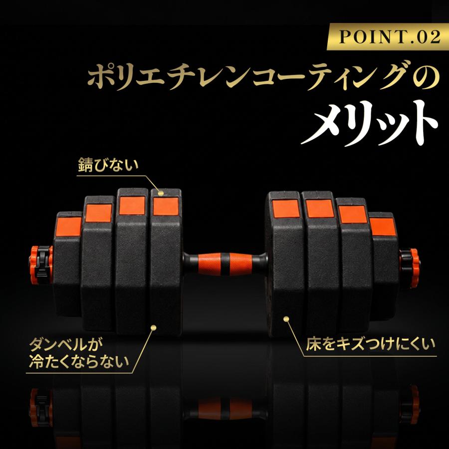TOP FILM ダンベル 可変式 20kg 可変式ダンベル 10kg 2個セット 40kg