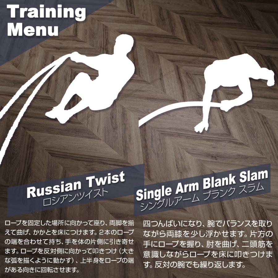 TOP FILM バトルロープ 自宅 9m トレーニングロープ 38mm 7.0kg