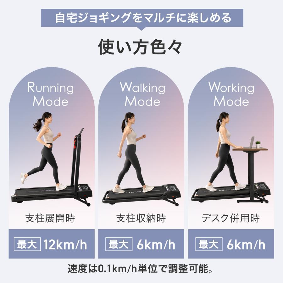 ランニングマシーン 電動ルームランナー 傾斜 ウォーキングマシーン 家庭用 最大速度12km/h ダイエット器具 | ONE STEP | 09