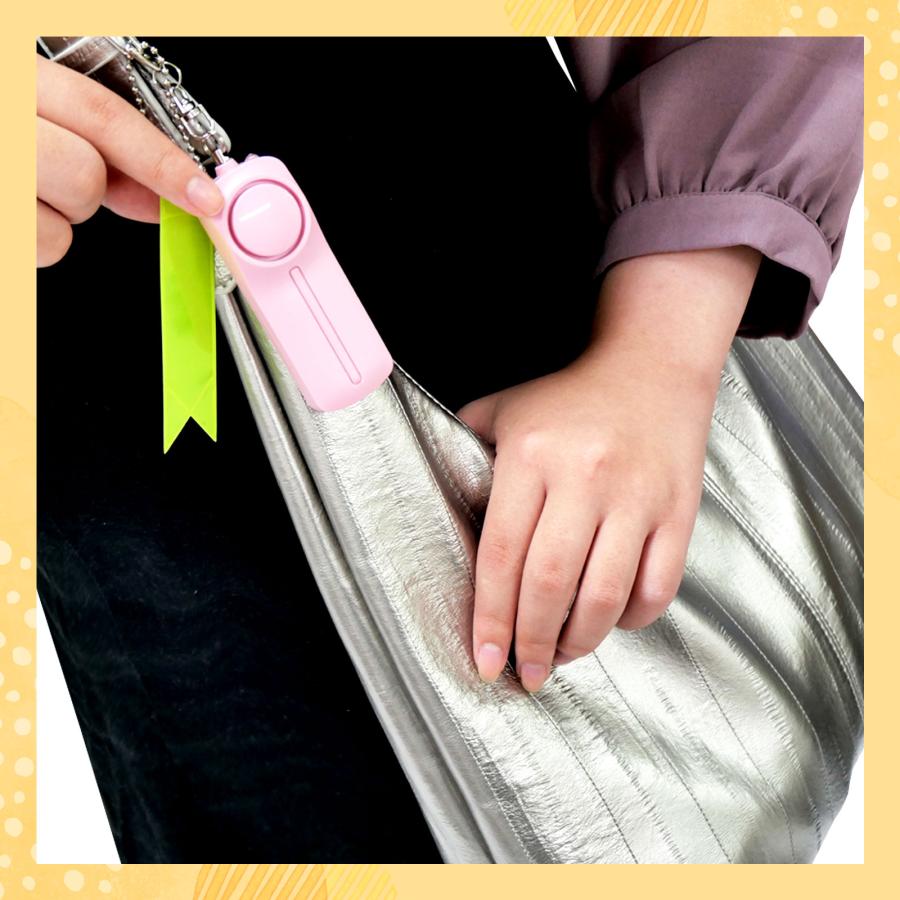 防犯ブザー 大音量 女性 小学 LEDライト 防水 130db 電池付き 反射板 キーホルダー 反射板テープ | ONE STEP | 20