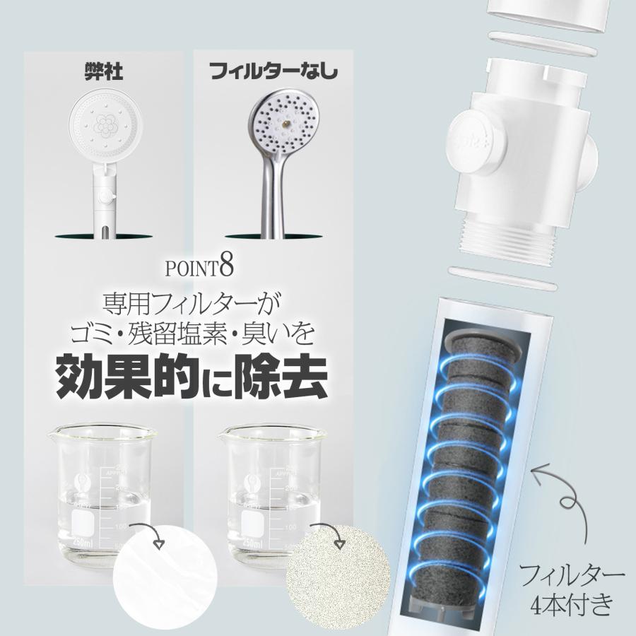 シャワーヘッド 節水 ナノバブル 節水増圧 増圧 美肌 塩素除去 ミスト 節水 高水圧 手元止水 塩素 6段階 | ONE STEP | 15