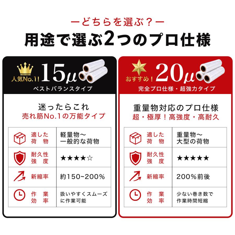 ストレッチフィルム 15μ 15ミクロン 500mm×300m 30本 包装用 フィルム ビニール ストレッチラップ 送料込 | ONE STEP | 12
