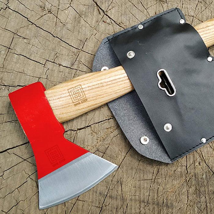 斧 薪割り キャンプ 手斧 ハンドアックス ハチェット 万能斧 枝打ち 大工斧 小型薪割り斧 アウトドア | ONE STEP | 06