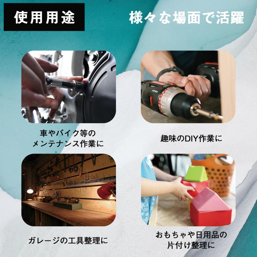 ツールワゴン 3段 ツールカート 工具 カート ワゴン 工具入れ ピットクルー ツールボックス キャスター付き | ONE STEP | 09