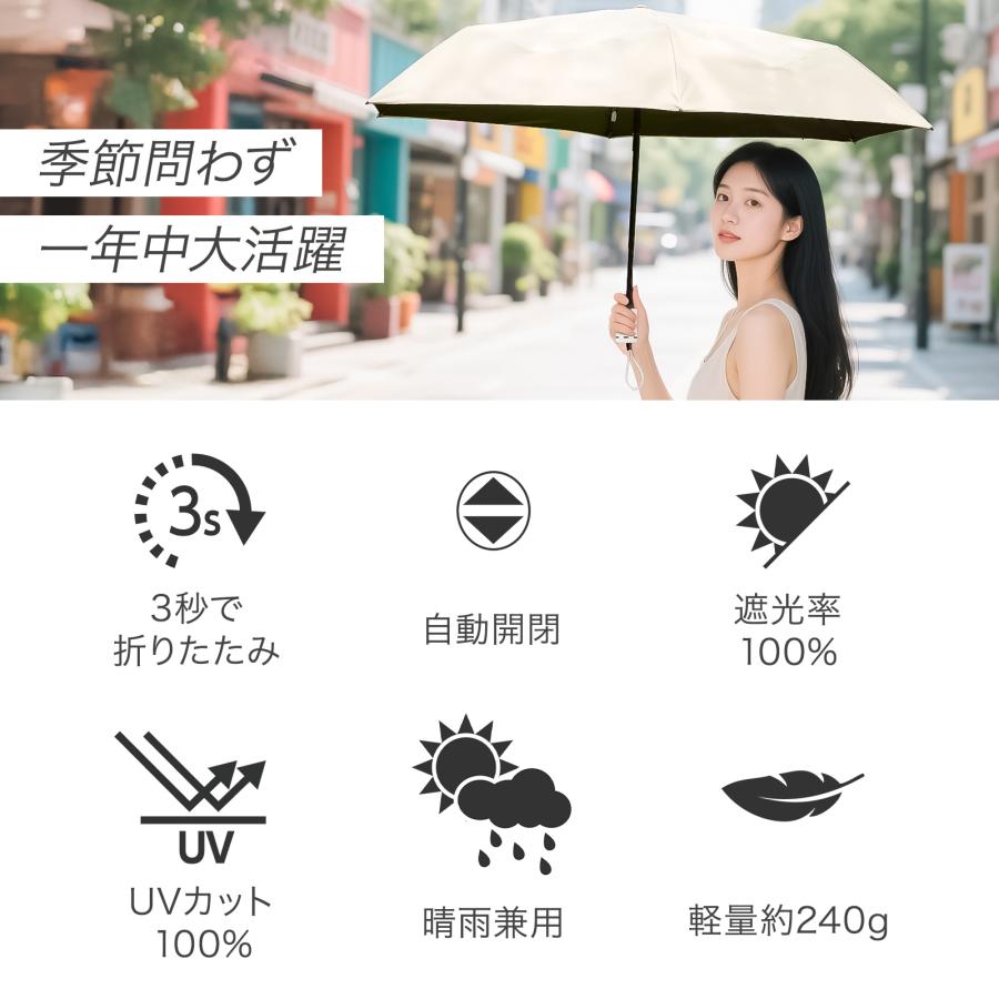 折りたたみ傘 折り畳み傘 軽量 ワンタッチ 自動開閉 日傘 メンズ レディース 晴雨兼用 軽量 大きい 完全遮光 | TOP FILM | 10