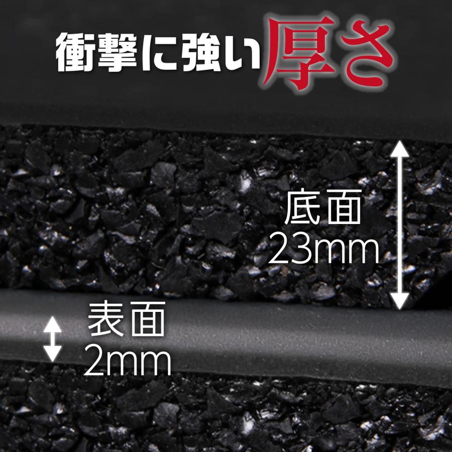 ジムマット ゴムマット トレーニングマット 大判 50×50cm 厚さ 25mm 2.5cm ゴムフロアマット 防音 衝撃吸収 12枚 | TOP FILM | 04