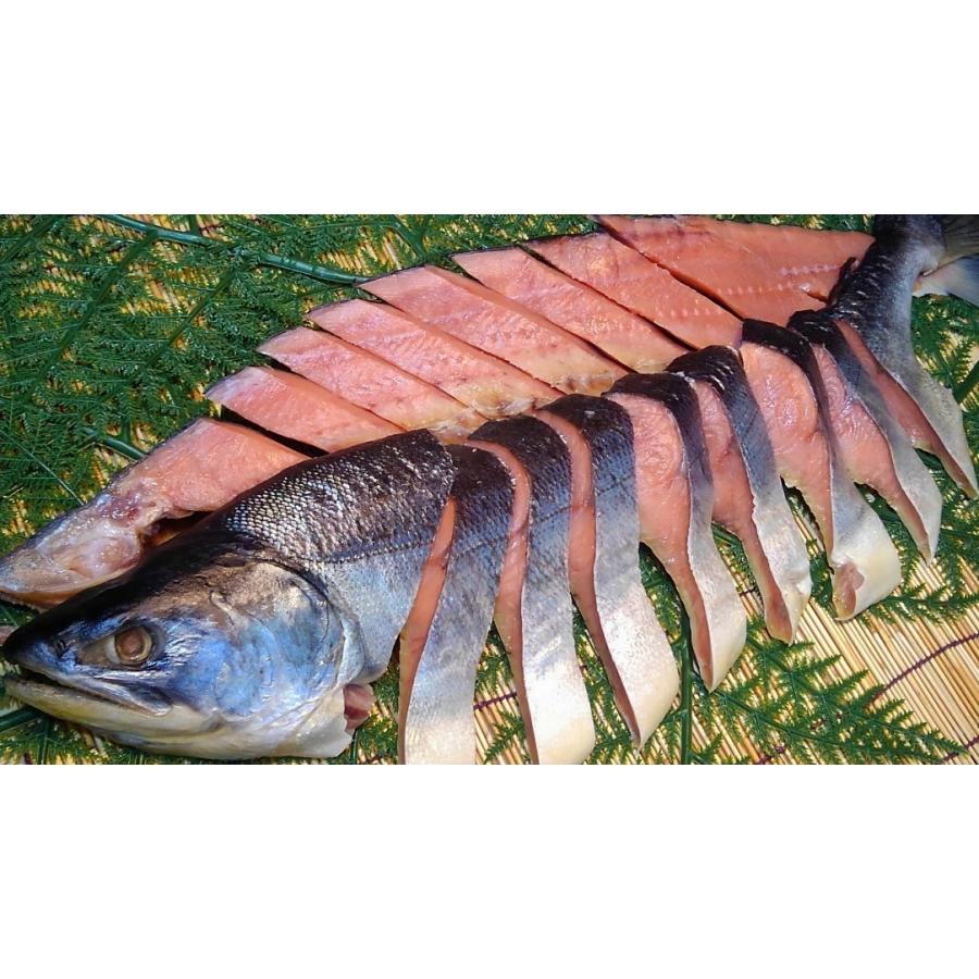 北海道産 (御歳暮　お中元　ギフト)   新巻鮭1本（姿切り身） 2.5kg+前後/1尾　（6）｜notosuisan