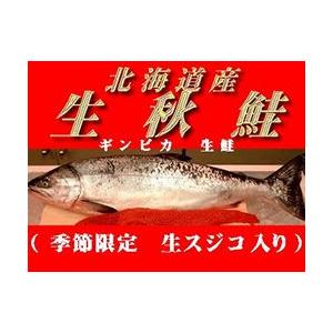季節限定の秋鮭　食べやすく姿切身にしてお届け！北海道日高産 　生秋鮭　 メス　生筋子付　3.7kg前後/１尾｜notosuisan