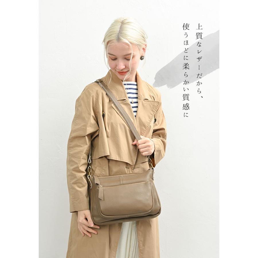 極美品✨ノートルファボリ 牛革 2way ショルダーバッグ キャメル シボ革 NOTRE FAVORI（ノートルファボリ） ショルダーバッグ 本革 レディース