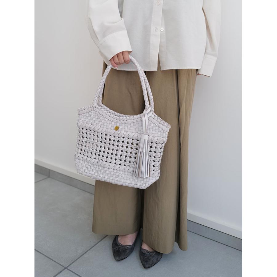 NOTRE FAVORI（ノートルファボリ） レザー メッシュバッグ かごバッグ