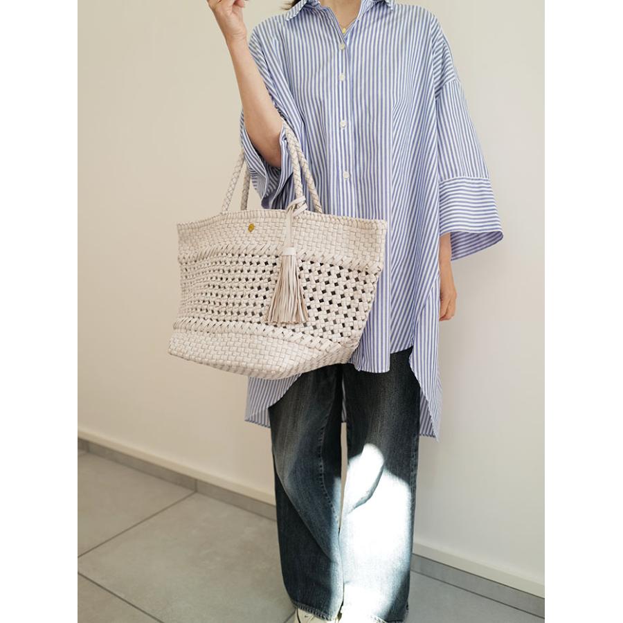 NOTRE FAVORI（ノートルファボリ） レザー メッシュバッグ かごバッグ