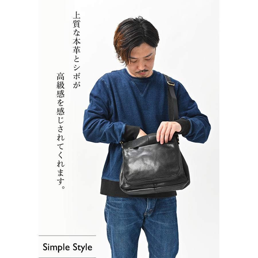 NOTRE FAVORI（ノートルファボリ） 本革 ショルダーバッグ メンズ 斜