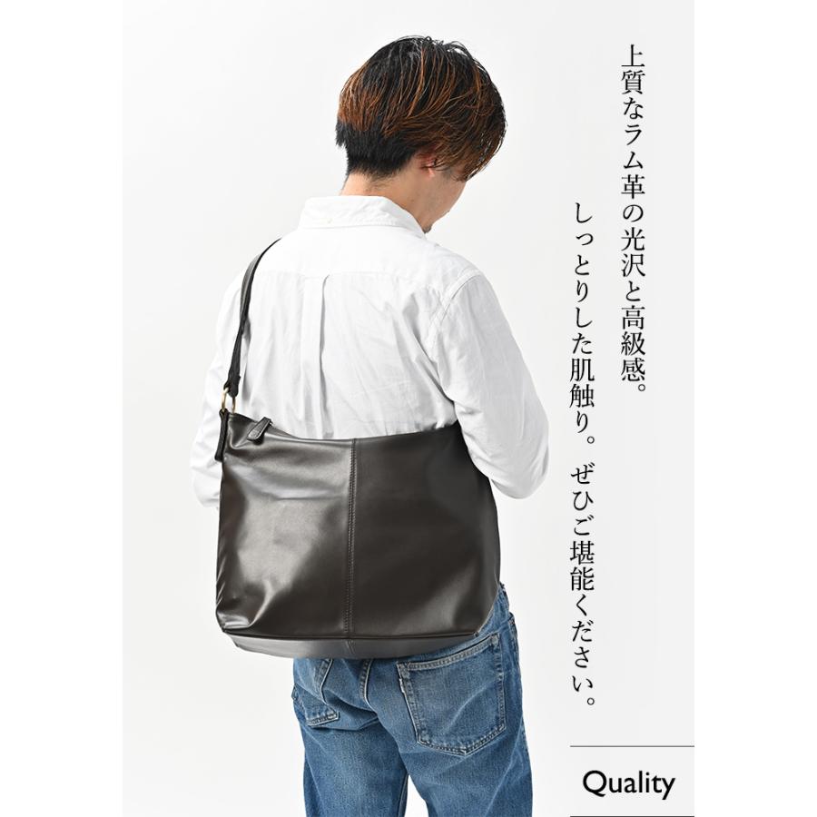 NOTRE FAVORI（ノートルファボリ） ラム革 メンズ 本革 ショルダー