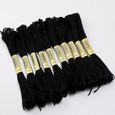 刺繍糸 刺しゅう糸 黒 ブラック 25番糸 クロスステッチ フランス刺繍 手芸糸 |  | 01