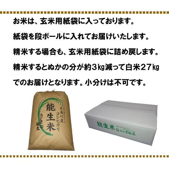 コシヒカリ 【10％offクーポン対象】米 新潟県産 玄米 30kg 令和7年産