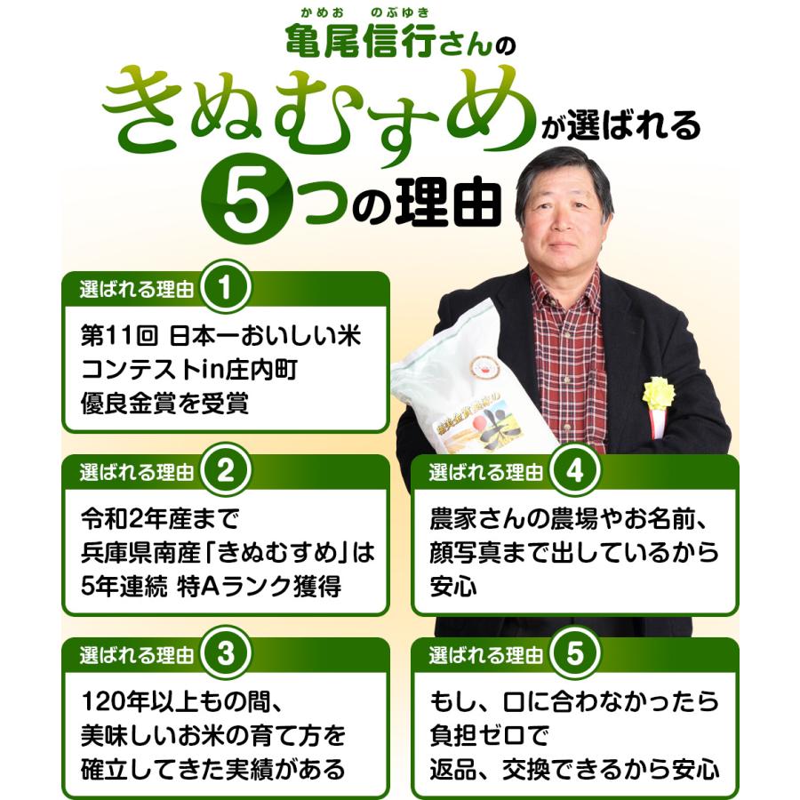 米 玄米 20kg 亀尾信行さん きぬむすめ 玄米/白米選択可 令和7年兵庫県 