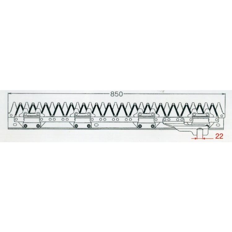 クボタ　コンバイン刈刃　2条用　R191　R112　R16　R131　R171　R151　R18　R14　M-01-610N