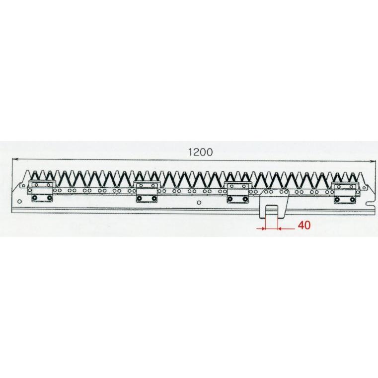 ヤンマーコンバイン刈刃　3条刈　M-02-1080N　3条用　CA215