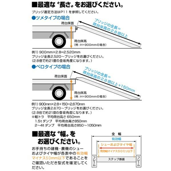 昭和ブリッジ アルミブリッジ 8尺 SBA-240-30-1.2 爪付 2本