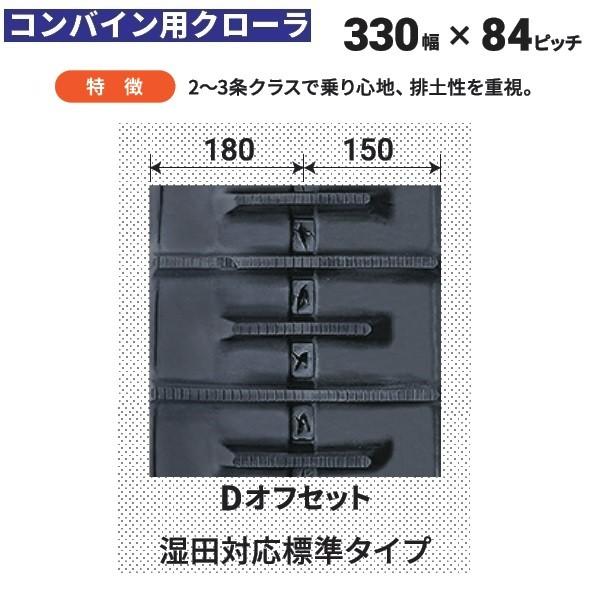 KBL　コンバインゴムクローラ　３３０×８４×３６コマ　クローラ クローラー 3336N8SR