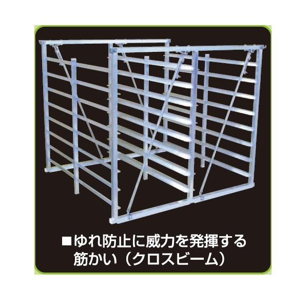 笹川農機　アルミ苗コンテナ　CX-120　錆びない　苗運搬　軽トラ　田植え　軽量　耐震　苗コンテナ　120箱