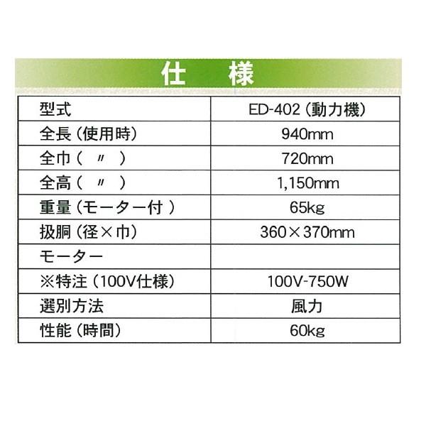 吉徳農機　枝豆もぎ機　ED-402（単相100V）　枝豆もぎ/枝豆もぎとり機/エダマメ/えだまめ/脱莢機｜noukigu｜04