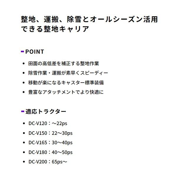 富士トレーラー 整地キャリア DC-V 200-3（3点リンク直装） 整地/土