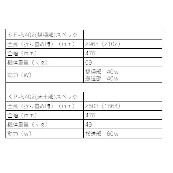 KEIBUN 水稲用播種機（自動） SF-N402EX 播種機/播種/種まき/種まき機