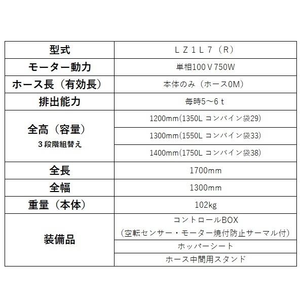 石井製作所 Lコンヤング 単相100V750W LZ1L7(R) 本体のみ（ホース0M