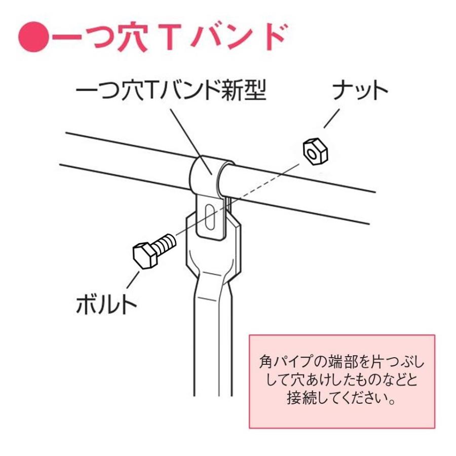 メーカー直送品 一つ穴Tバンド 25mm用 25.4mm 渡辺パイプ 農業用 