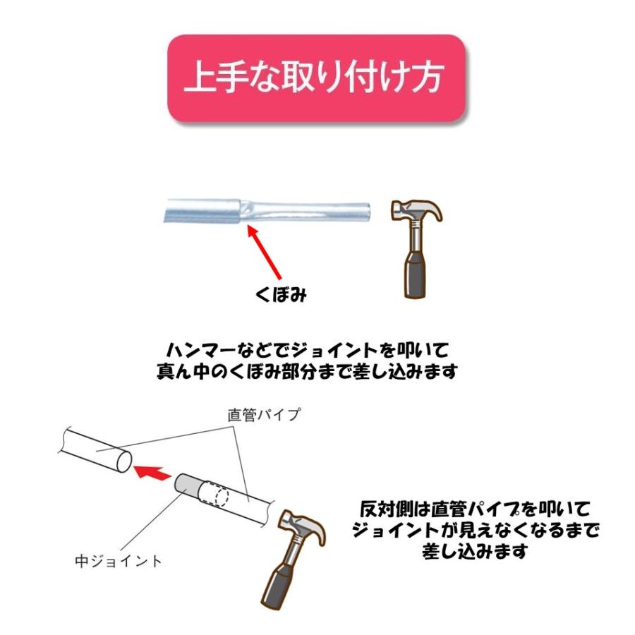 中ジョイント 直管パイプ19mm用 16×長さ200mm 渡辺パイプ 農業用 