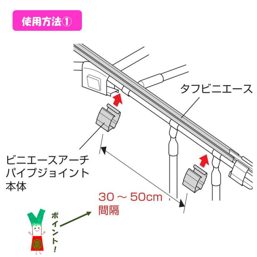 メーカー直送品 ビニエースアーチパイプジョイント 43mm用 42.7mm 