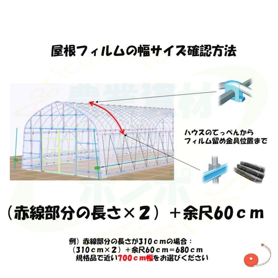 ノービエースミライ屋根ビニール　新品 ノービエースみらい 0.1mm厚 300cm幅 希望長さ(m)を数量に入力 農ビ