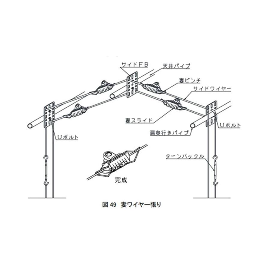 誠和ツリック0012HT 農業用 妻部スライドカーテン部品、ビニールハウス用 妻スライド 誠和 農業用 ビニールハウス用 自動カーテン 妻ワイヤー