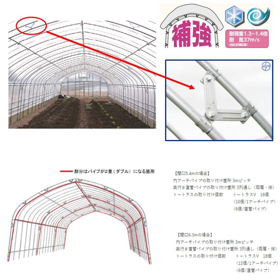 トートラスユニバーサル32 31.8mm 東都興業 農業用 ビニールハウス 