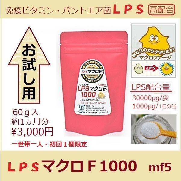 お試し用 約1カ月分 マクロF1000 mf5 60g入 パントエア菌 LPS