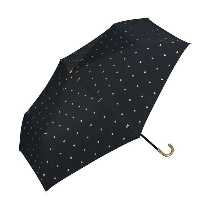 Wpc 日傘 遮光遮熱傘 折りたたみ傘 晴雨兼用傘 遮光ゴールドプチハート