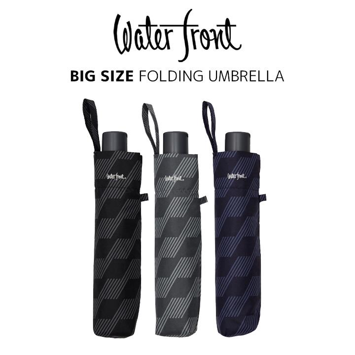 Waterfront（ウォーターフロント） 折りたたみ傘 軽量 大きい63cm 柄
