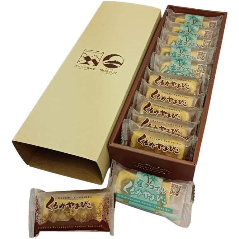 くるみやまびこ500g×1 塩ココナッツやまびこ100×9 四季 の やまびこ 詰合せ 10個入り（塩ココナッツ・ハーフ） モンド