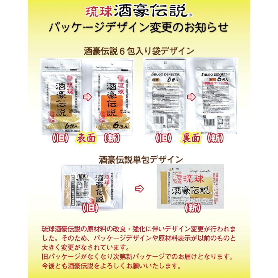 琉球酒豪伝説 6包入り お試し ウコン サプリ 酒豪伝説の正しい飲み方