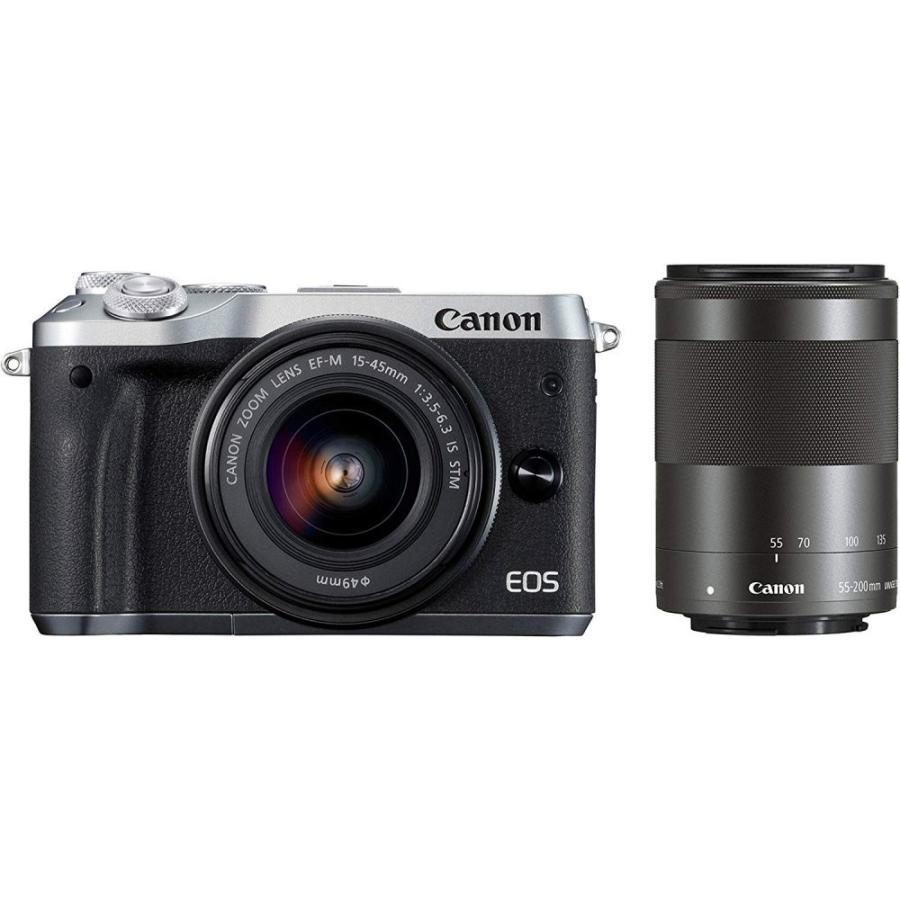 Canon EOS M6 ダブルズームキット シルバー 良品 動作確認済み 1ヶ月