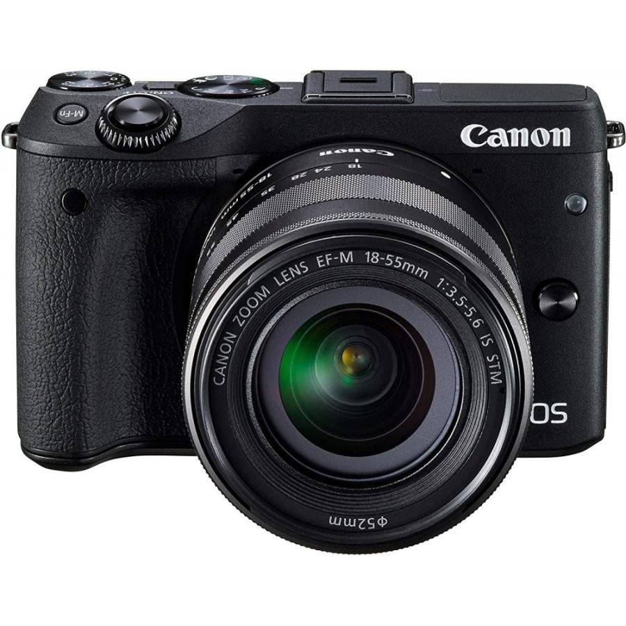 キヤノン Canon EOS M3 レンズキット ブラック  EOSM3BK-1855ISSTMLK SDカード付き <プレゼント包装承ります>｜nouvelle-vie