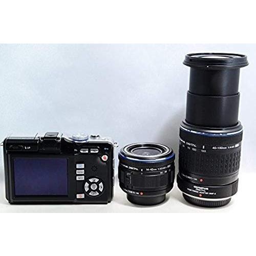 美品)オリンパス PEN E-PL1 ダブルズームキット+ 予備電池＋バッグなど オリンパス OLYMPUS E-PL1ダブルズームキット ブラック E-PL1 TLMK BLK