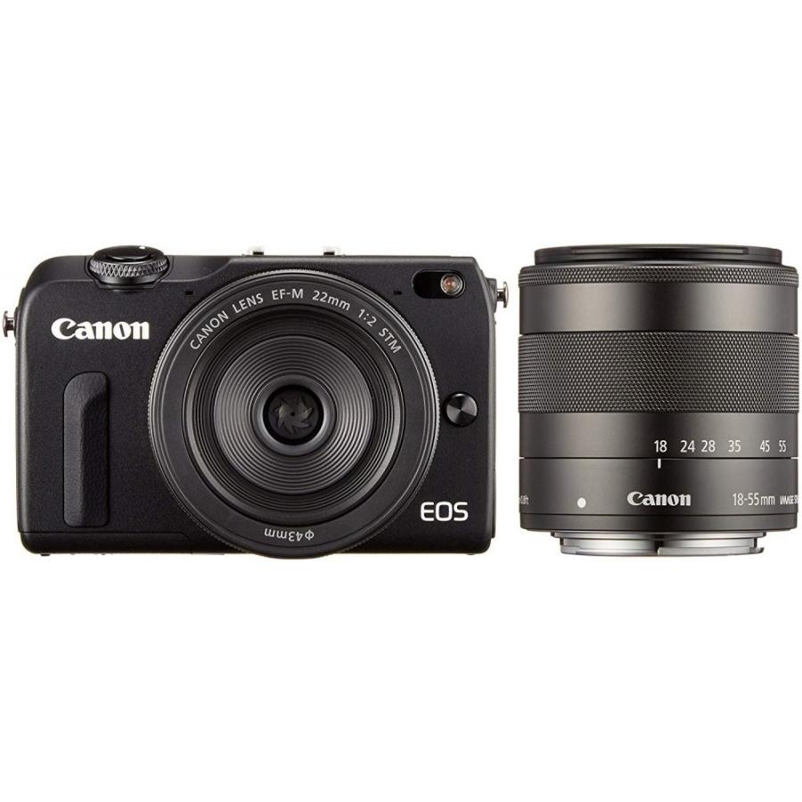 キヤノン Canon EOS M2 ダブルレンズキット ブラック SDカード付き 